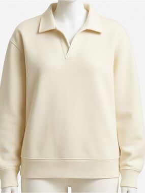 All in Motion XXL Cream Pullover Sweatshirt Women Relaxed Fit Soft Athleisure